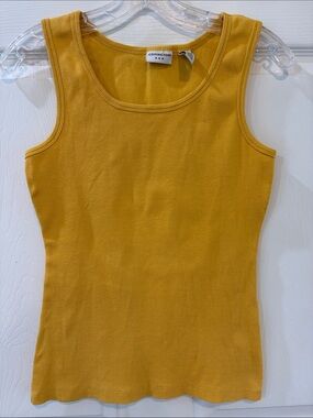 Covington Yellow Ribbed Sleeveless Tank
